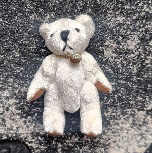 Vintage Russ Berrie APRIL Clear Diamond Birthstone Mini Bear Of The Month 3"